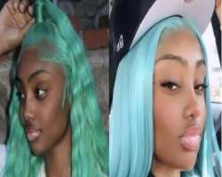 Bankz is often seen with short haircut, however she also tries different colorful wigs to change her looks.